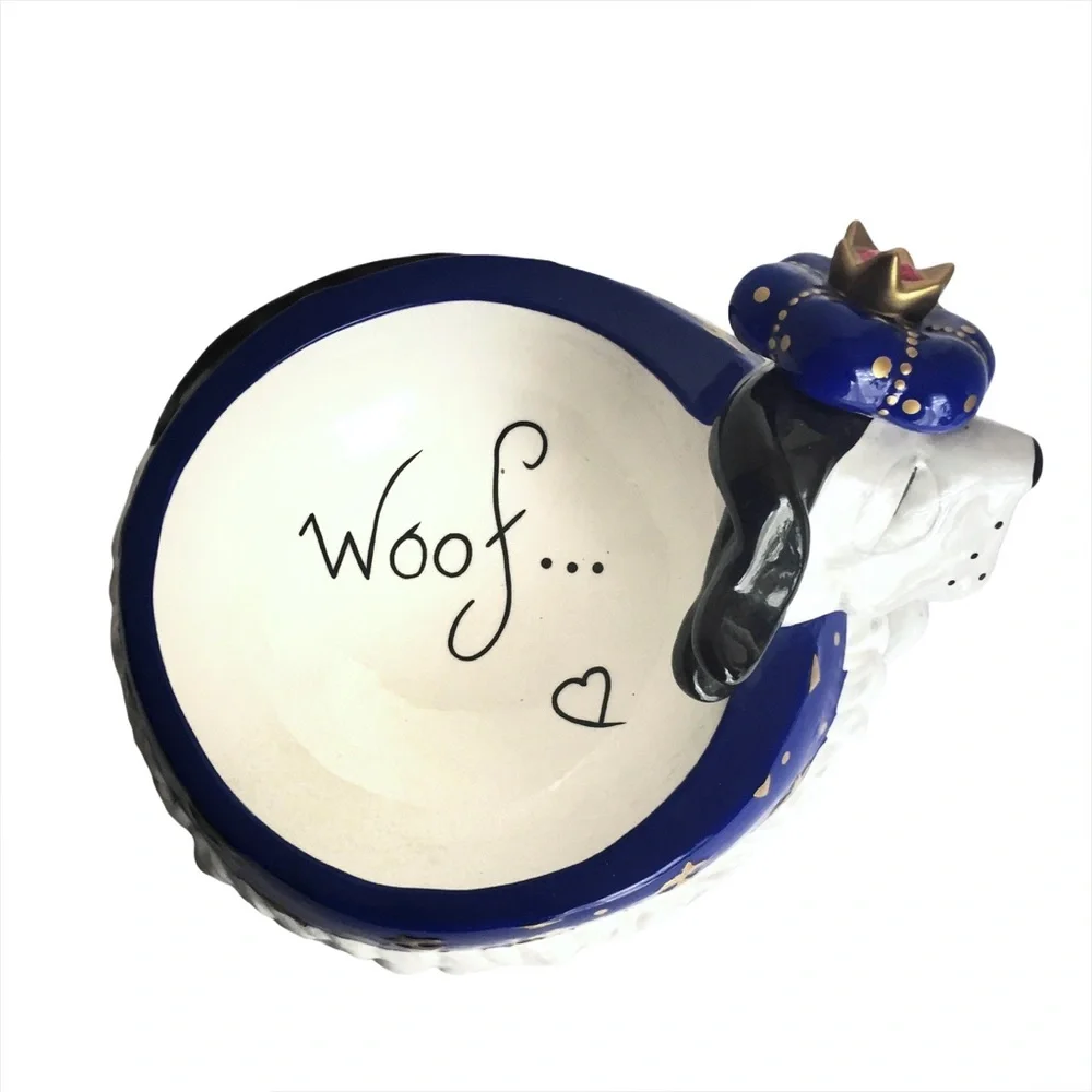 KAREN ROSSI SILVESTRI HandPainted Ceramic Dog Dish